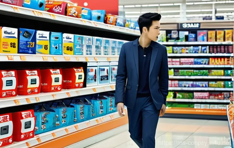 소비자 불안과 감정적 구매 - **Prompt 1: The Temptation of Impulse Buying**
"A young adult, perhaps in their late 20s, fully ...