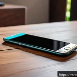 감정 경제학적 관점에서의 제품 디자인 - A sleek, modern smartphone placed on a wooden table in a cozy Malaysian home setting, showcasing a h...